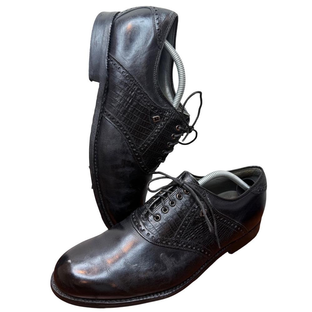 FootJoy Classics Dry Premiere Black Leather Golf Shoes Mens 11 D 76877A USA Made